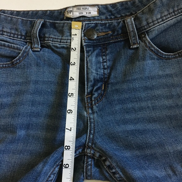 Free People Skinny Jean Womens 28 Distressed Fray Hem - Picture 9 of 12
